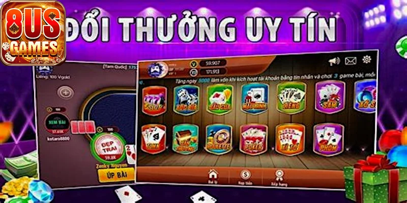 Giao diện hiện đại của game bài đổi thưởng 8us trên nhiều nền tảng