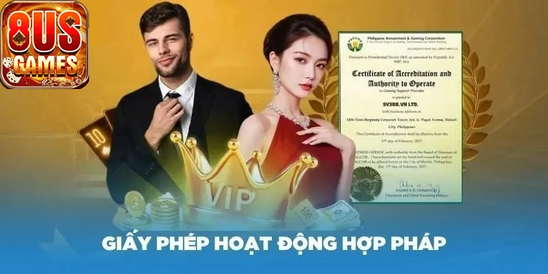 Trải nghiệm người chơi an toàn với giấy phép 8us